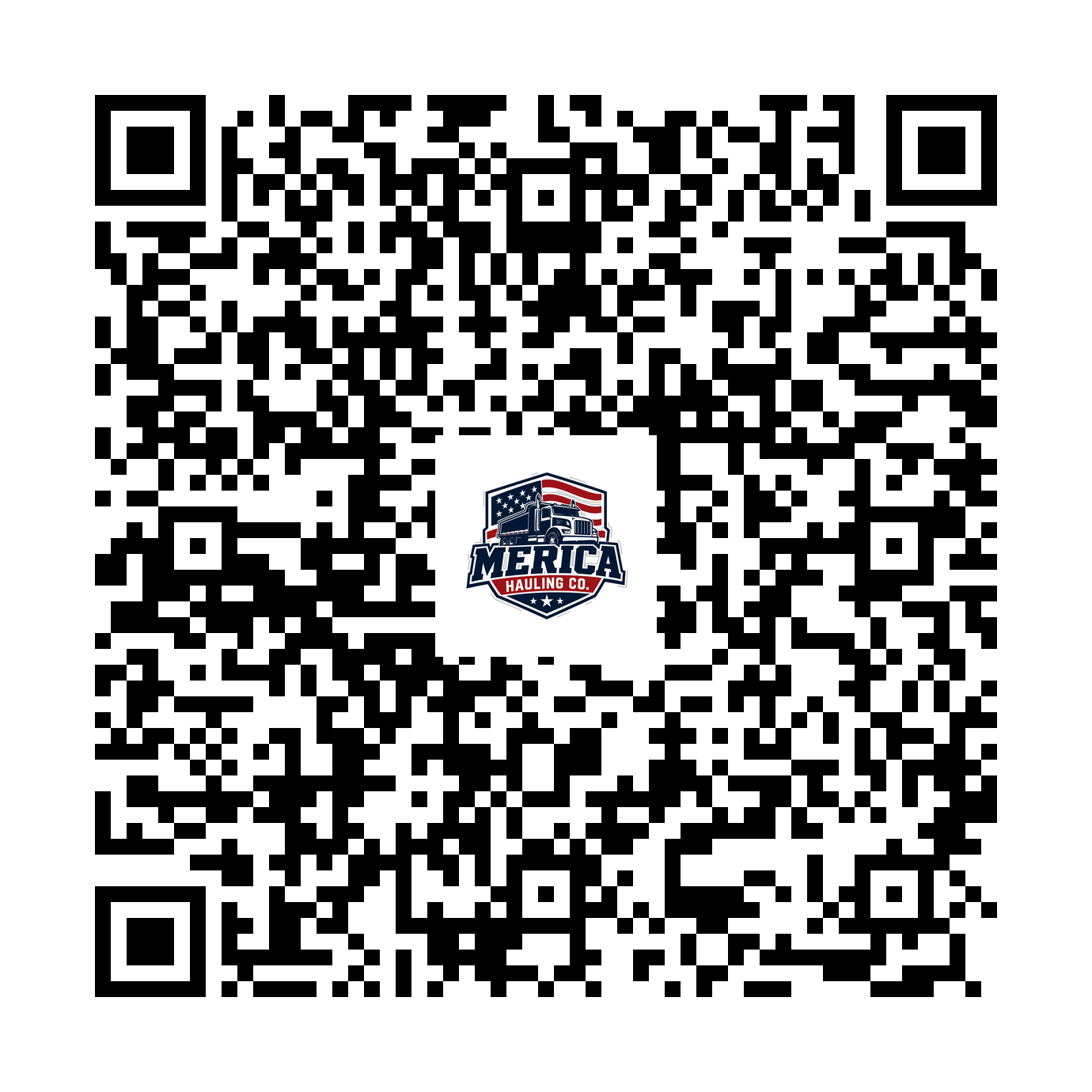 QR code to save Merica Hauling contact info